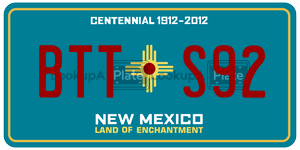 BTTS92  license plate in NM