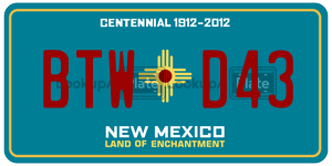 BTWD43  license plate in NM