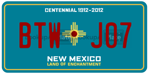 BTWJ07  license plate in NM