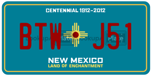 BTWJ51  license plate in NM