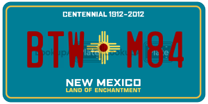 BTWM84 license plate in New Mexico
