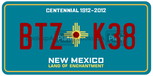 BTZK38  license plate in NM