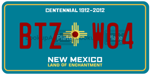BTZW04  license plate in NM