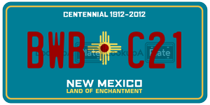 BWBC21  license plate in NM