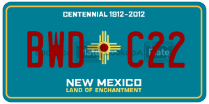 BWDC22  license plate in NM