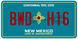 BWDH16 license plate in New Mexico
