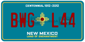 BWGL44  license plate in NM