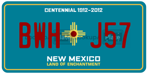 BWHJ57 license plate in New Mexico