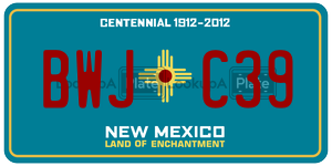 BWJC39  license plate in NM