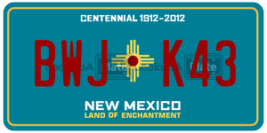 BWJK43 license plate in New Mexico