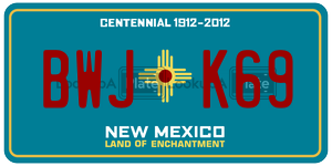 BWJK69  license plate in NM
