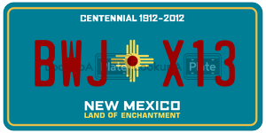 BWJX13  license plate in NM