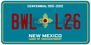 BWLL26  license plate in NM