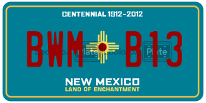 BWMB13  license plate in NM