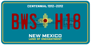 BWSH18  license plate in NM