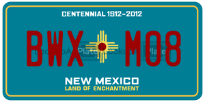 BWXM08 license plate in New Mexico