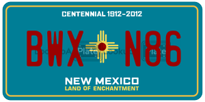 BWXN86  license plate in NM