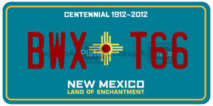BWXT66 license plate in New Mexico