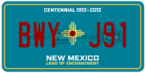 BWYJ91 license plate in New Mexico