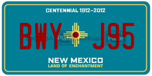 BWYJ95 license plate in New Mexico