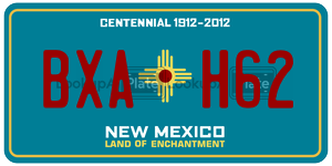 BXAH62  license plate in NM