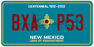 BXAP53 license plate in New Mexico