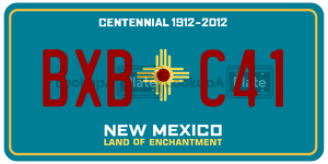 BXBC41 license plate in New Mexico