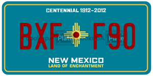BXFF90  license plate in NM