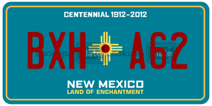 BXHA62  license plate in NM