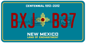 BXJB37 license plate in New Mexico