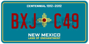 BXJC49  license plate in NM