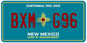 BXMG96  license plate in NM