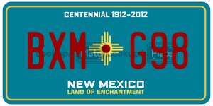 BXMG98  license plate in NM