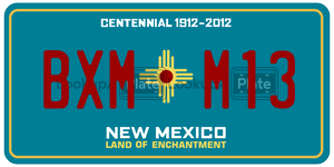 BXMM13 license plate in New Mexico