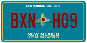 BXNH09  license plate in NM