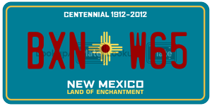 BXNW65  license plate in NM