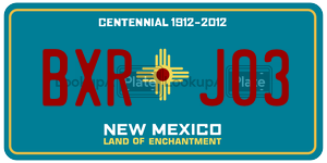 BXRJ03 license plate in New Mexico