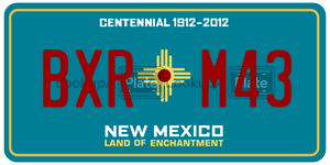BXRM43 license plate in New Mexico