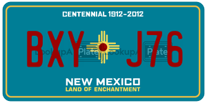 BXYJ76  license plate in NM