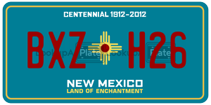 BXZH26  license plate in NM