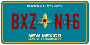 BXZN16  license plate in NM