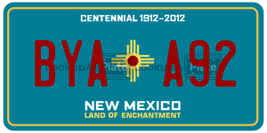 BYAA92  license plate in NM
