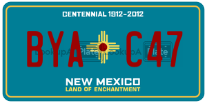 BYAC47  license plate in NM