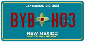 BYBH03  license plate in NM