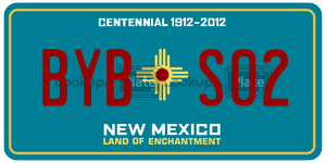 BYBS02 license plate in New Mexico