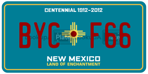 BYCF66 license plate in New Mexico