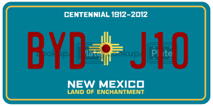 BYDJ10  license plate in NM