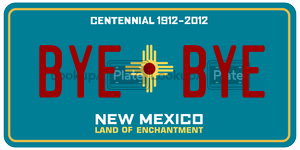 BYEBYE  license plate in NM