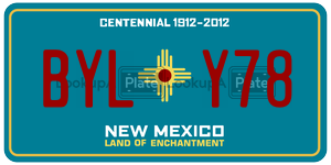 BYLY78 license plate in New Mexico