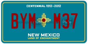 BYMM37  license plate in NM